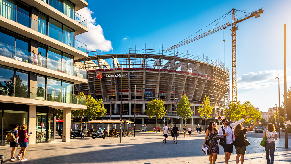 Travaux Camp Nou : impact sur le marché immobilier barcelonais